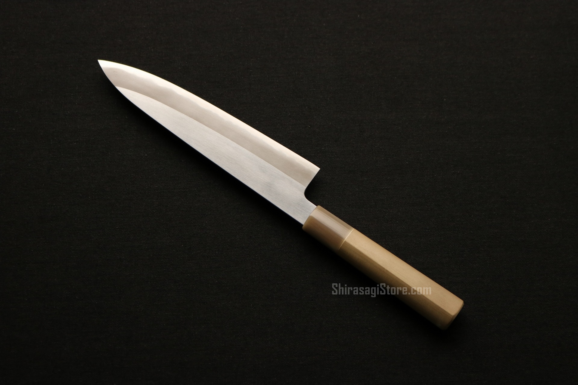 水野鍛錬所「源昭忠」和牛刀 包丁 和研ぎ (しのぎあり) 本鍛錬 青二鋼