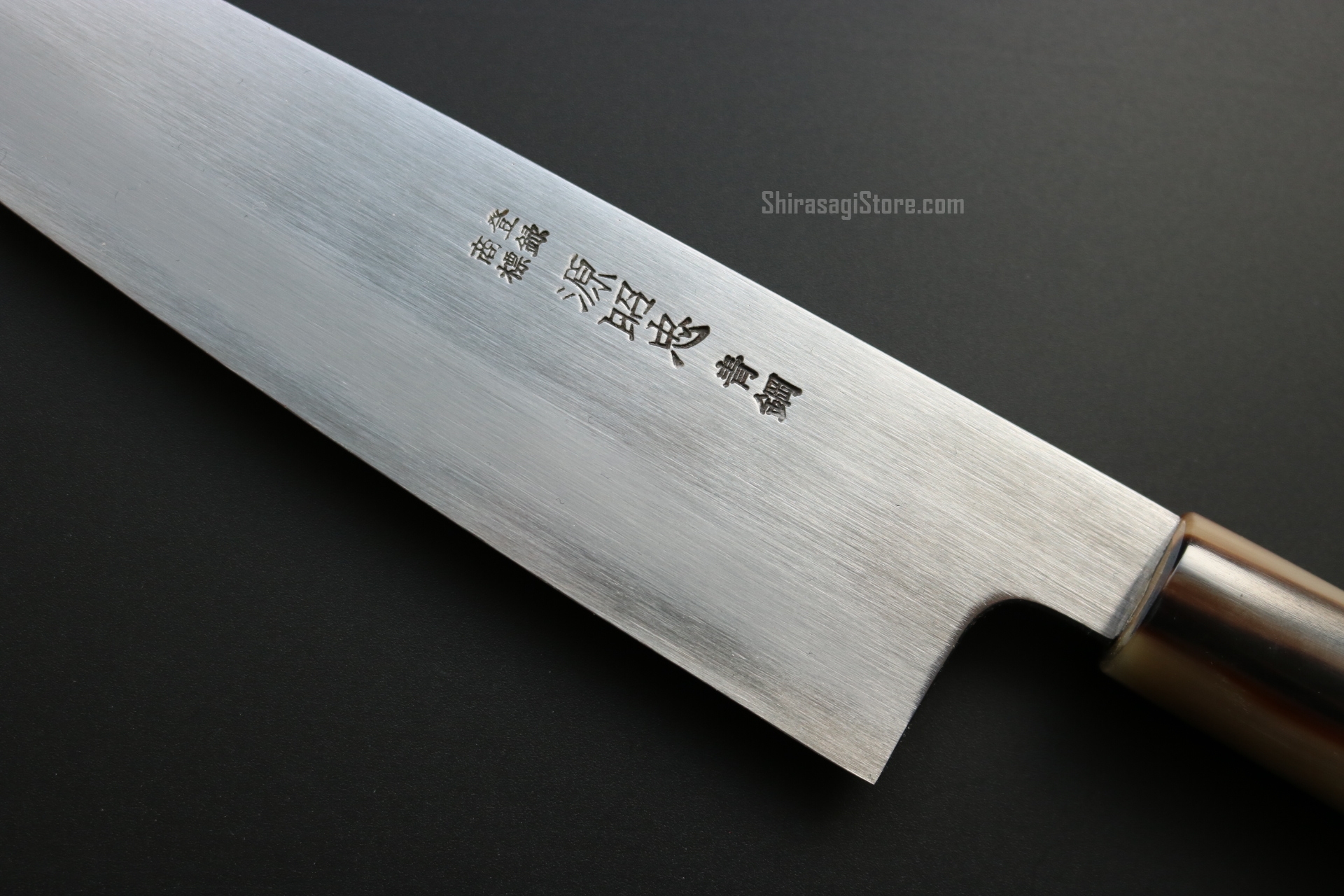 水野鍛錬所「源昭忠」和牛刀 包丁 洋研ぎ (しのぎ無） 本鍛錬 青二鋼 7