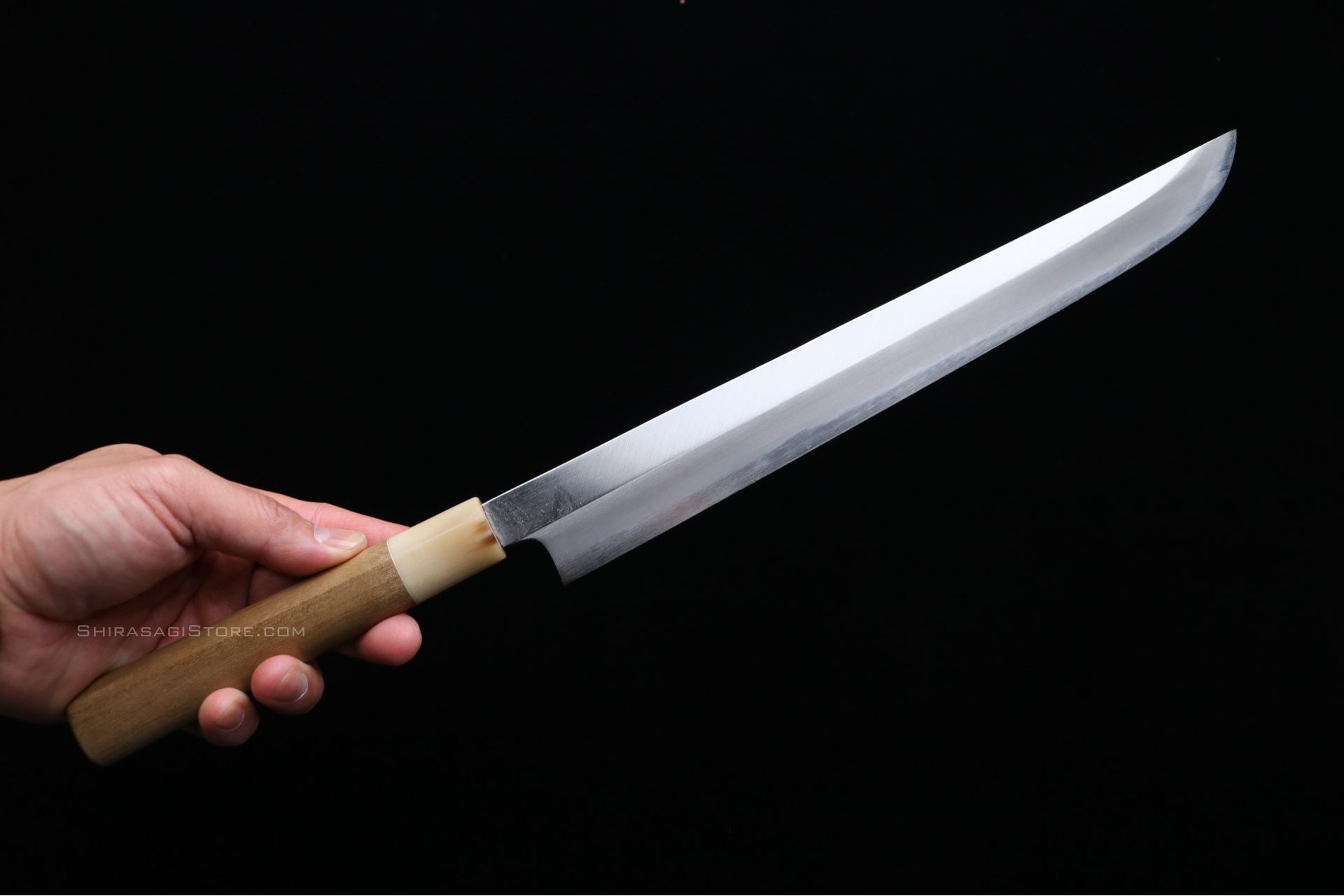 水野鍛錬所「源昭忠」ナイフ型 柳刃 刺身包丁 青一鋼 デラックス 尺