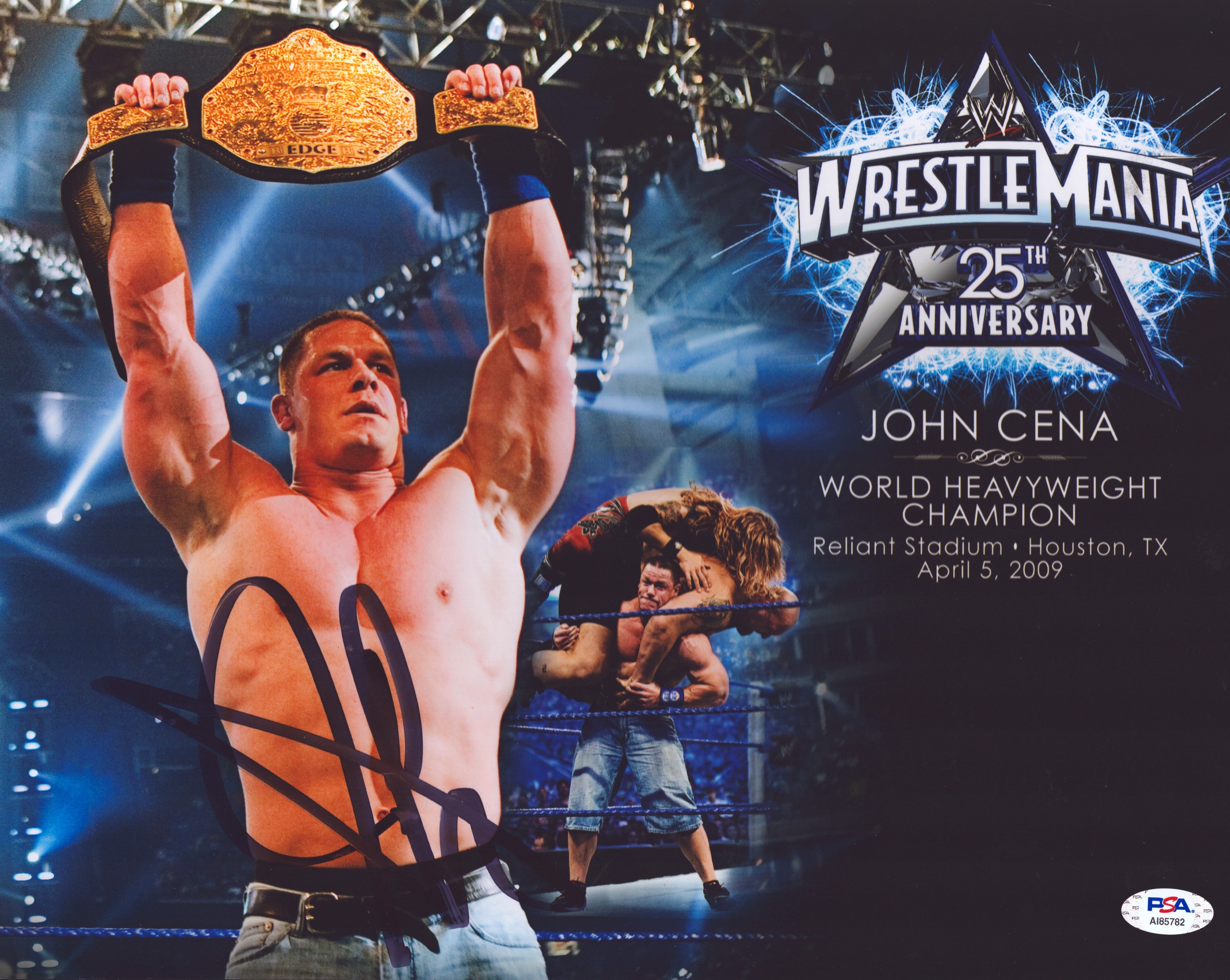 ジョン・シナ直筆サイン入り11x14フォームボード写真（PSA付き