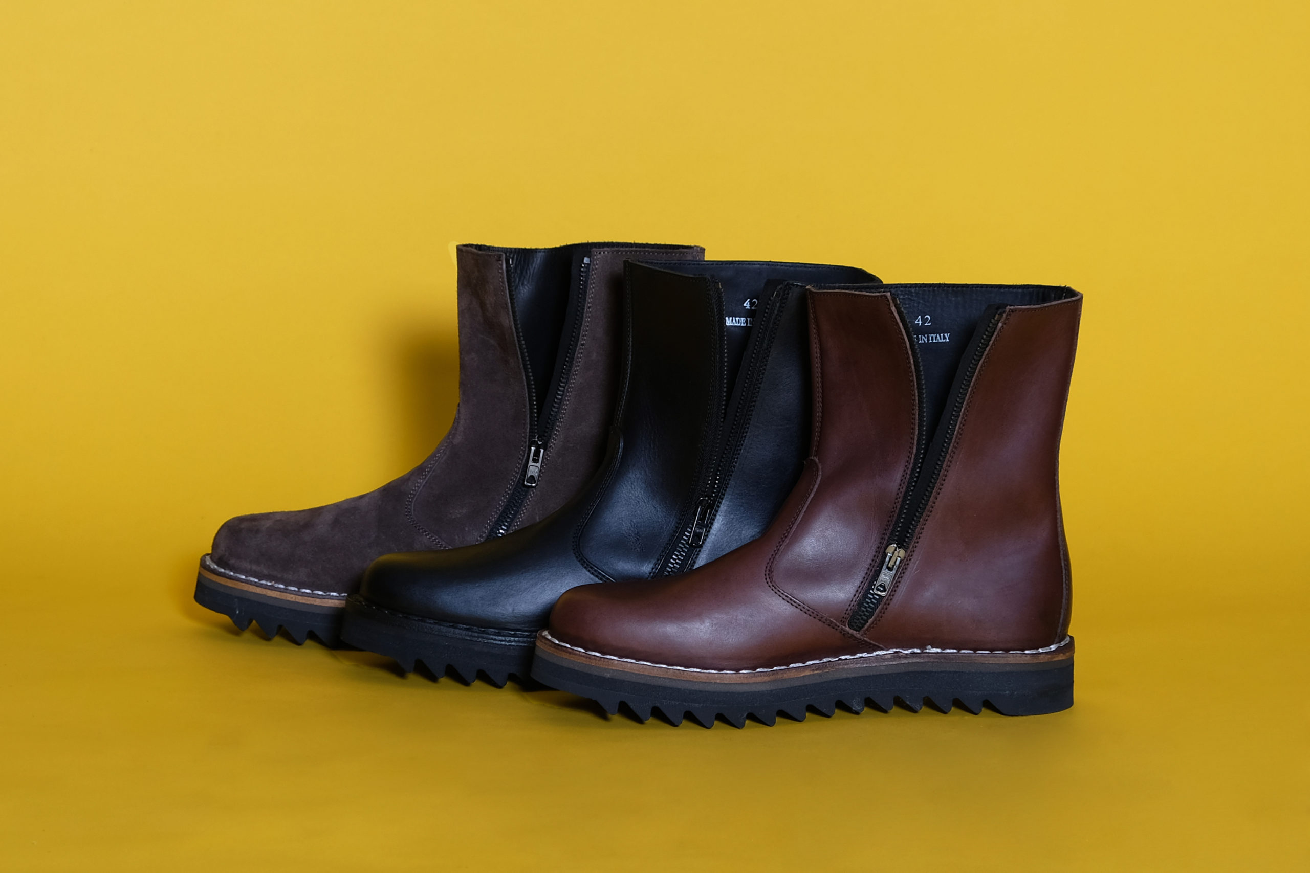 Vernacolo Side Zip Boots From Italy - Silver and Gold