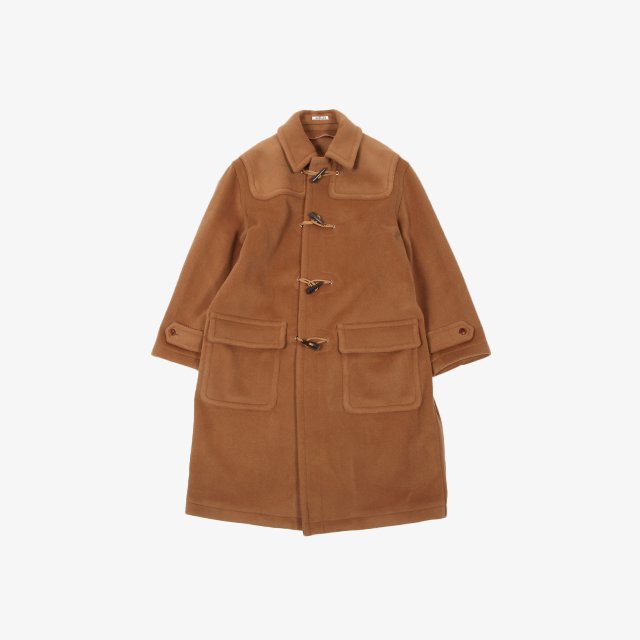 AURALEE WOOL HERINGBONE PILE DUFFLE COAT [A22AC01WH] - Silver and Gold