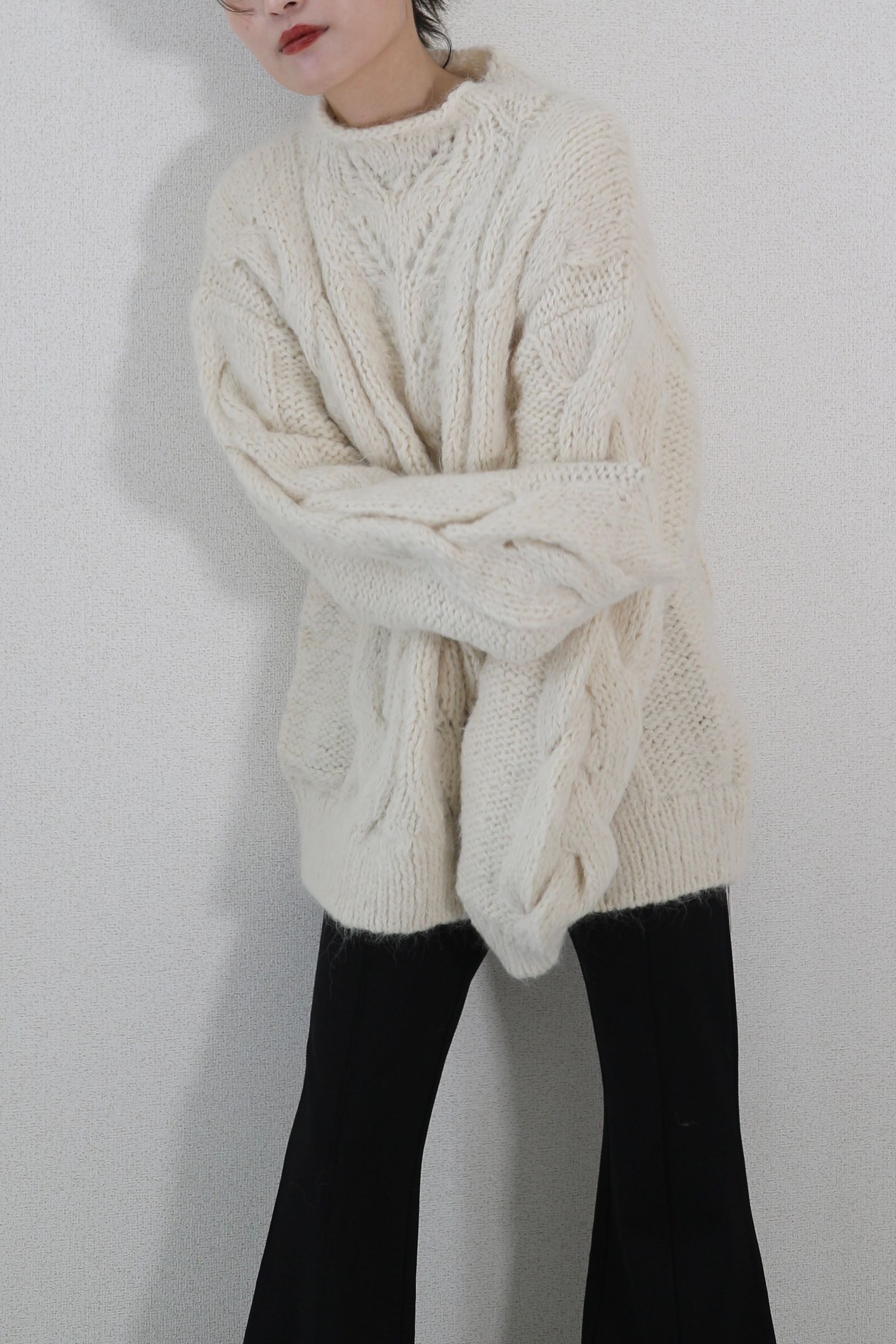 CASA FLINE - ALPACA WOOL KNIT PULLOVER / アルパカウールニット プル