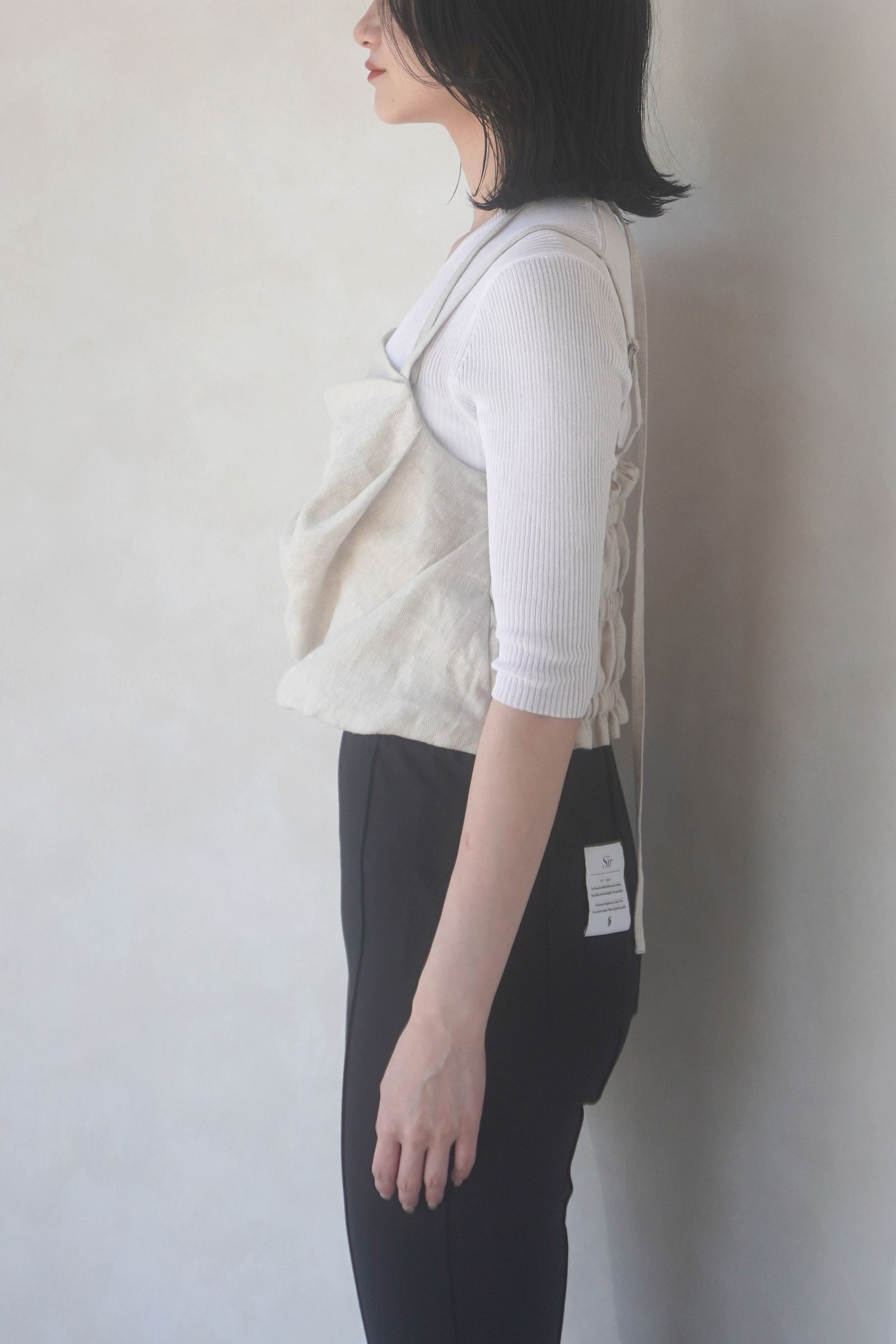 VERSEAU - ウォッシャブルリネンバルーンドレープキャミソール