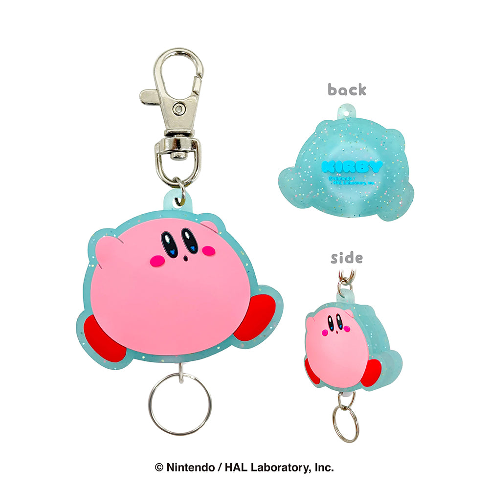 星のカービィ ラメ入りラバーリールキーホルダー（まんぷく） – きゃら