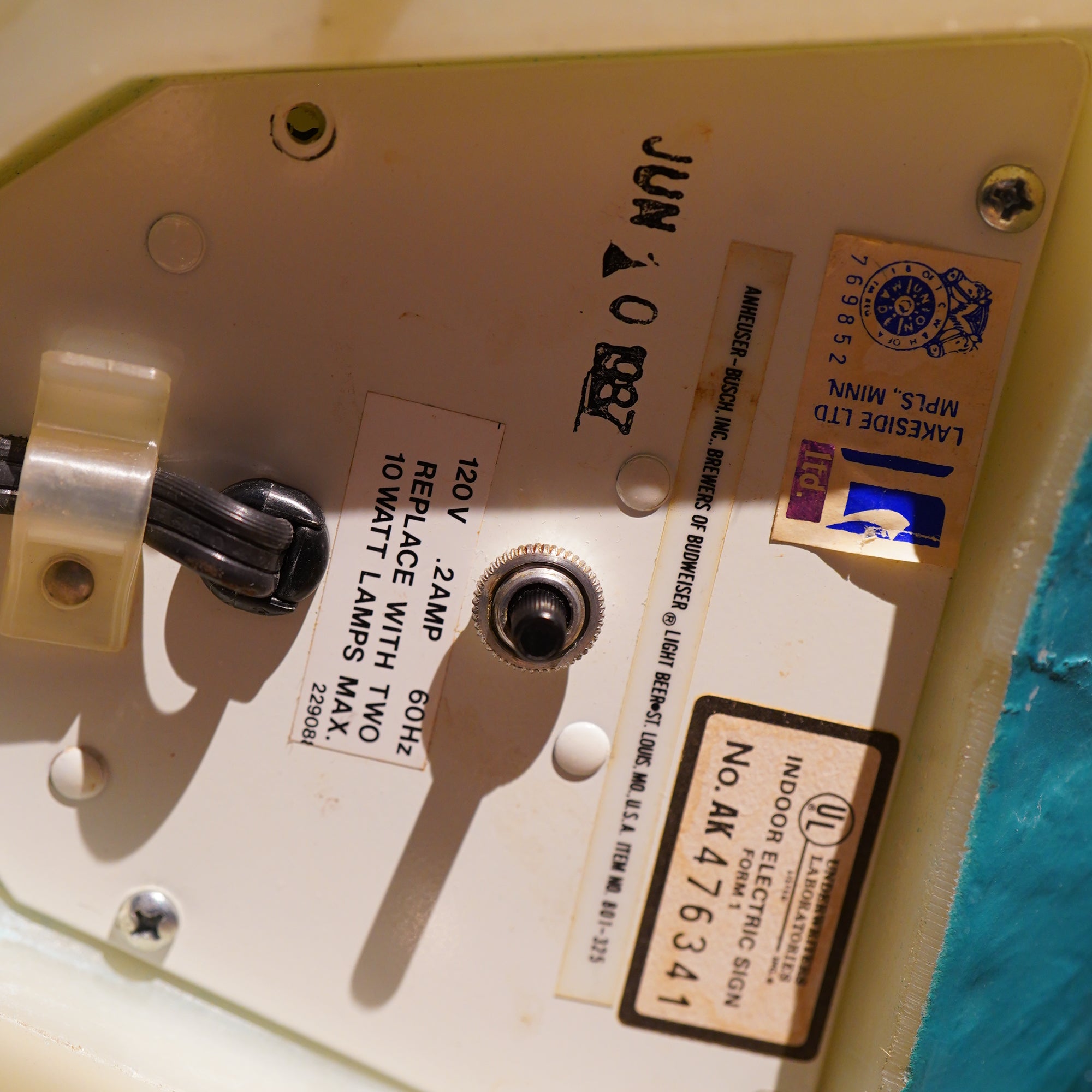 1987 Bud Light Spuds Mackenzie ランプ ライトサイン – SK OLDIES