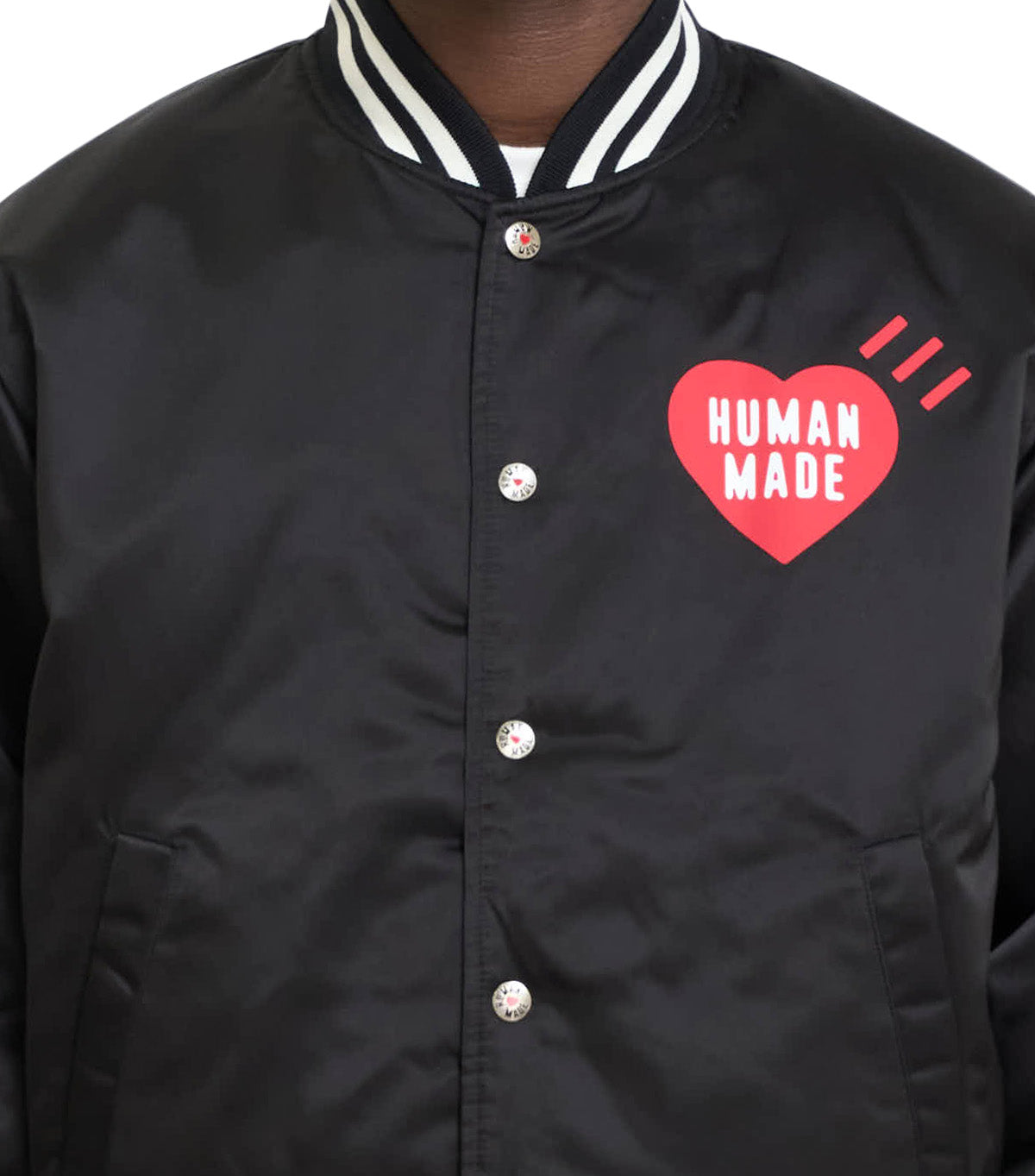 Human Made Nylon Stadium Jacket Black | SOMEWHERE®