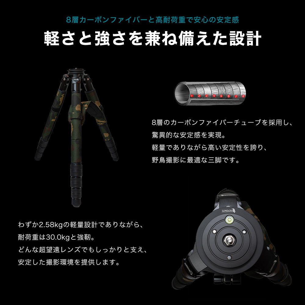 SD-011 SONIDORI カーボン三脚 | SONIDORI | ソニドリ