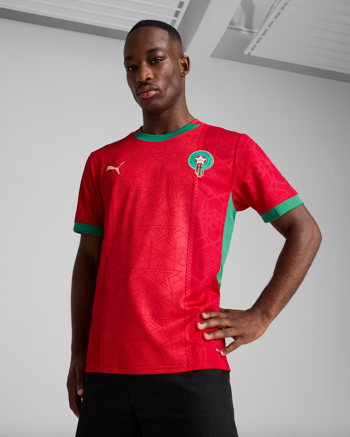 Puma Morocco 2025 Home Jersey Soccer 777696-01 Red