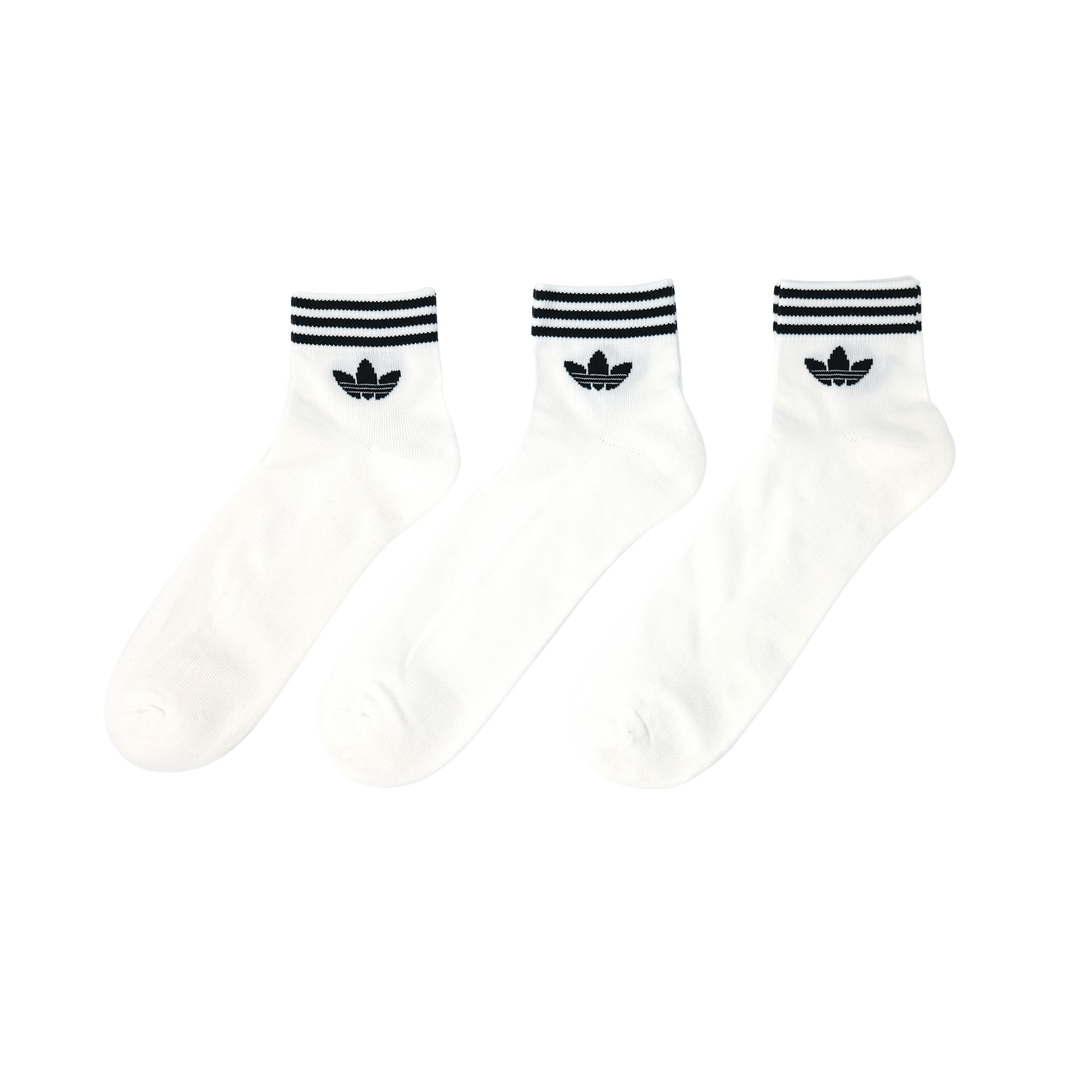 adidas Originals トレフォイル アンクルソックス 3PACK WHITE