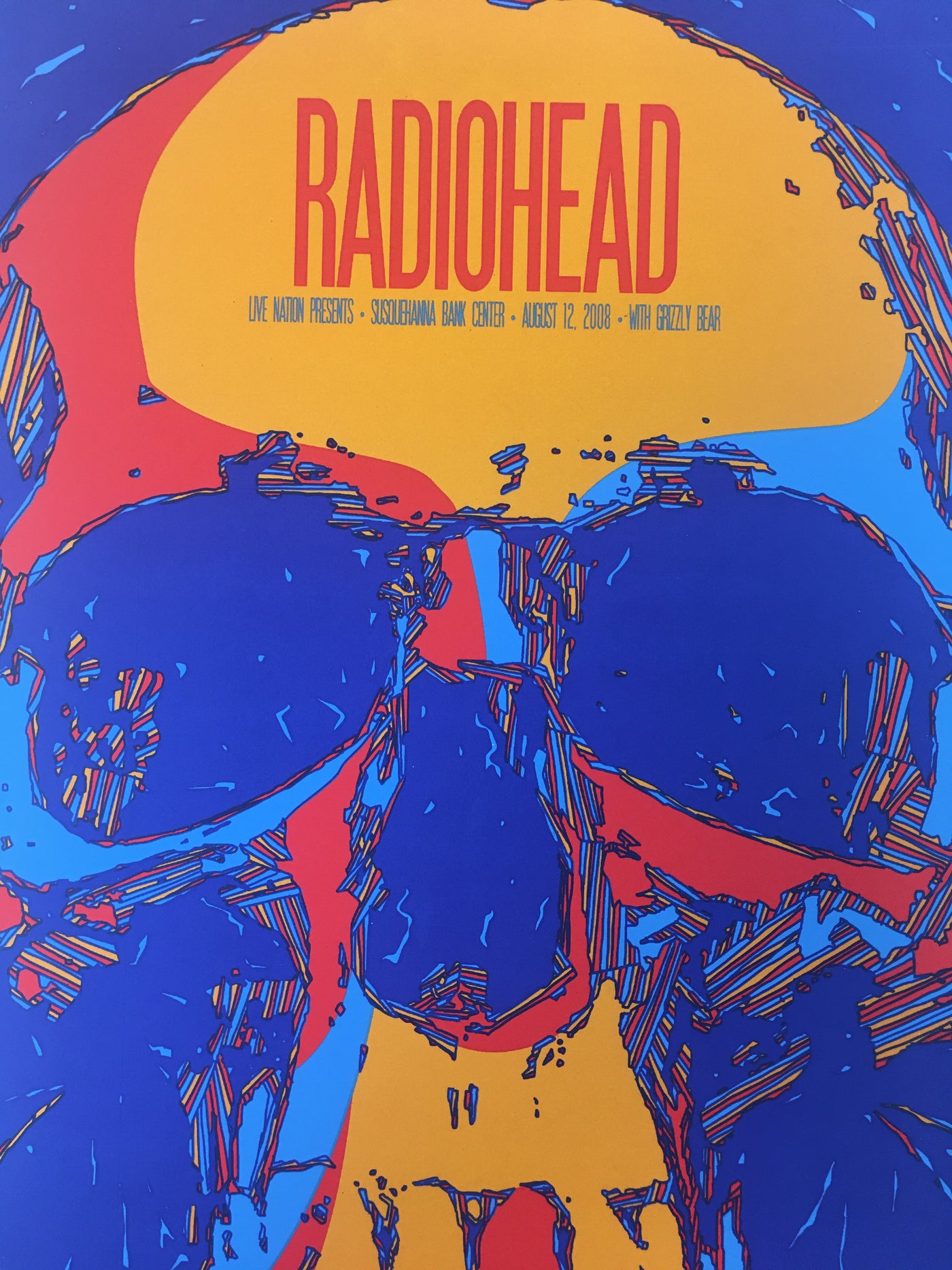 Radiohead - 2008 Todd Slater Poster Camden, NJ Susquehanna Bank