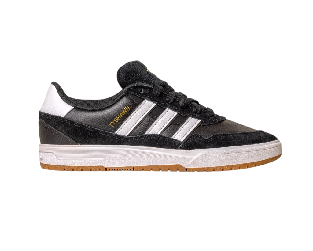 JI 0846 Black White Gum Tyshawn 2 II Adidas Skateboarding Leather