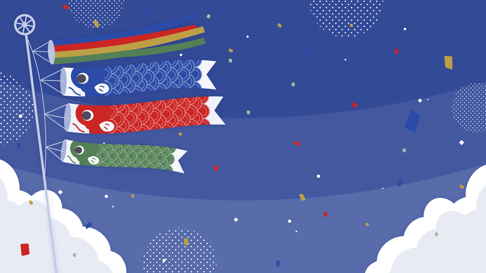 鯉のぼりと空の背景(8種) | OKUMONO