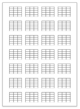 無料]白紙のダイヤグラム TAB コード譜メモ 3フレット版 | SLOW.
