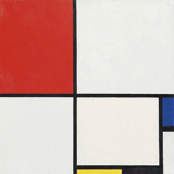 Piet Mondrian: Composition-No.-III-Composition-with-Red-Blue