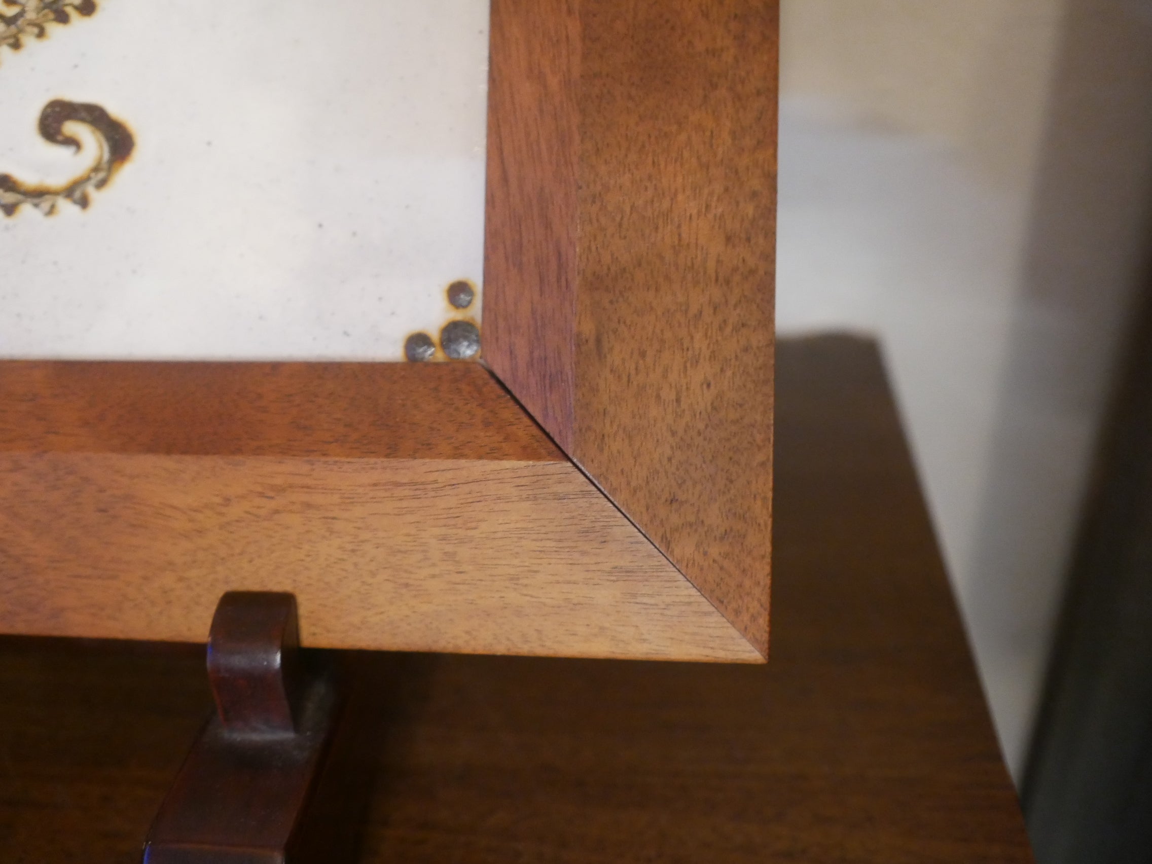 舩木研兒【タツノオトシゴ】スリップウェア 陶板 額入り フォーク