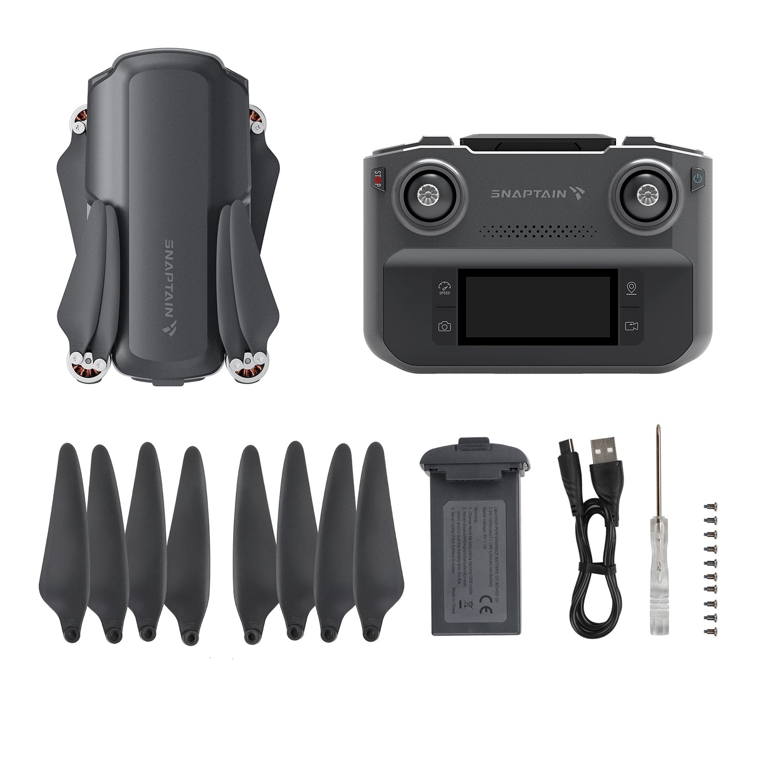 Snaptain P30 GPS Drone with Remote Controller - Grey