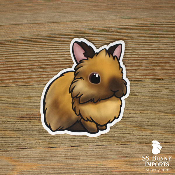 Chocolate tort lionhead sticker – SS Bunny Imports