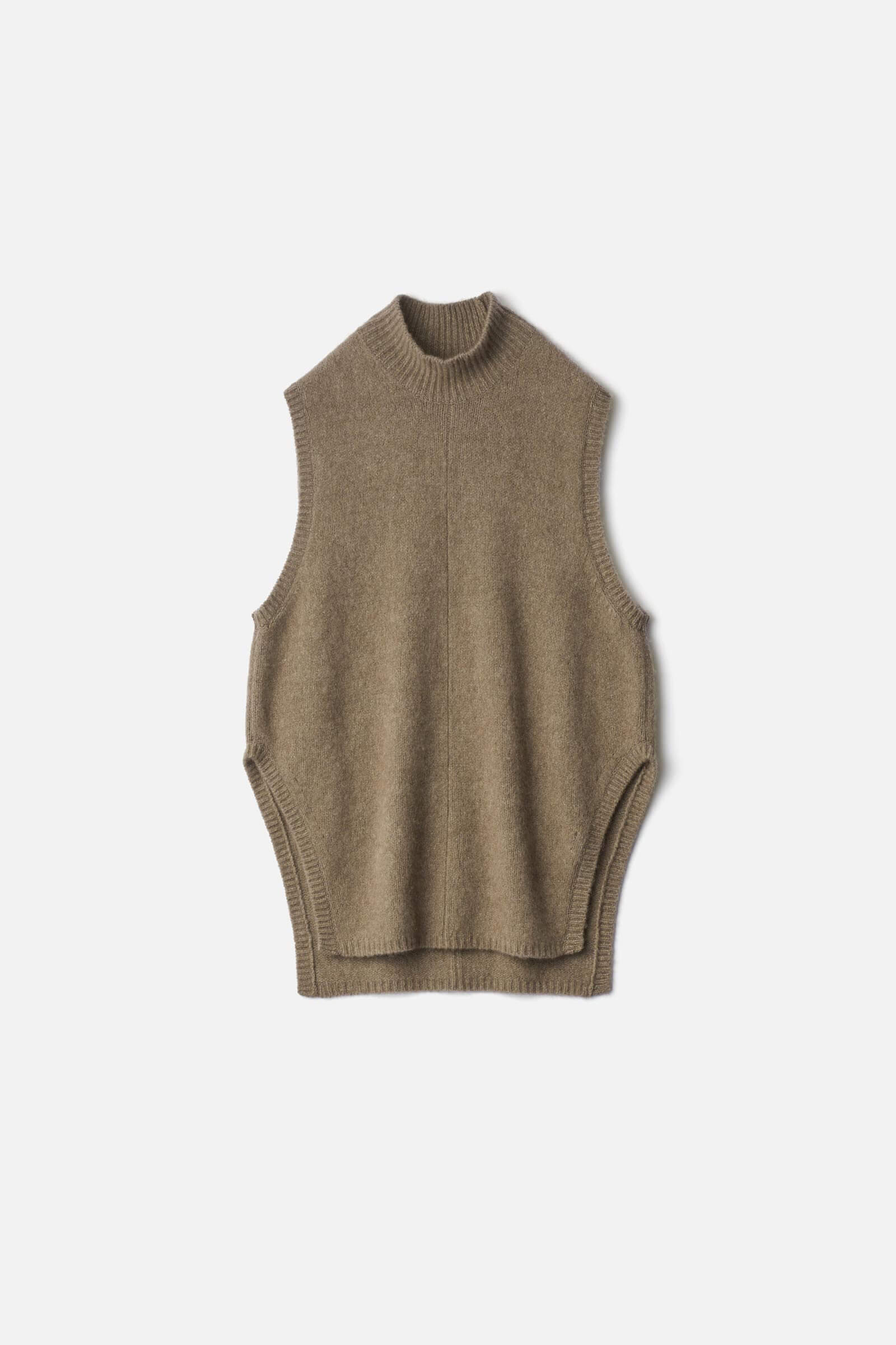 CASHMERE/SABLE TWEED KNIT PULLOVER VEST – ssstein