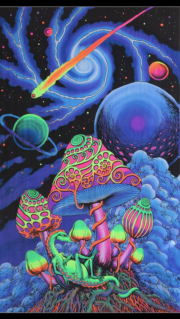 UV Wallhanging : Cosmic Shrooms – Space Tribe