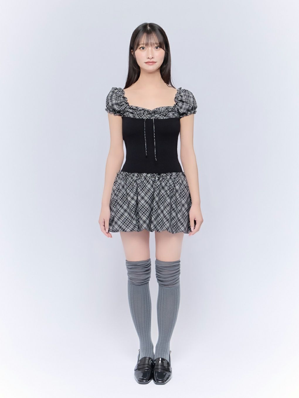 BUBBLES】バルーンチェックワンピース | sparkling mall online store