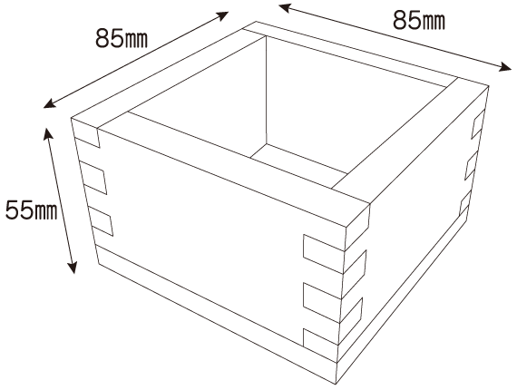 オリジナル一合枡（ヒノキ） | スピードグッズ印刷.com