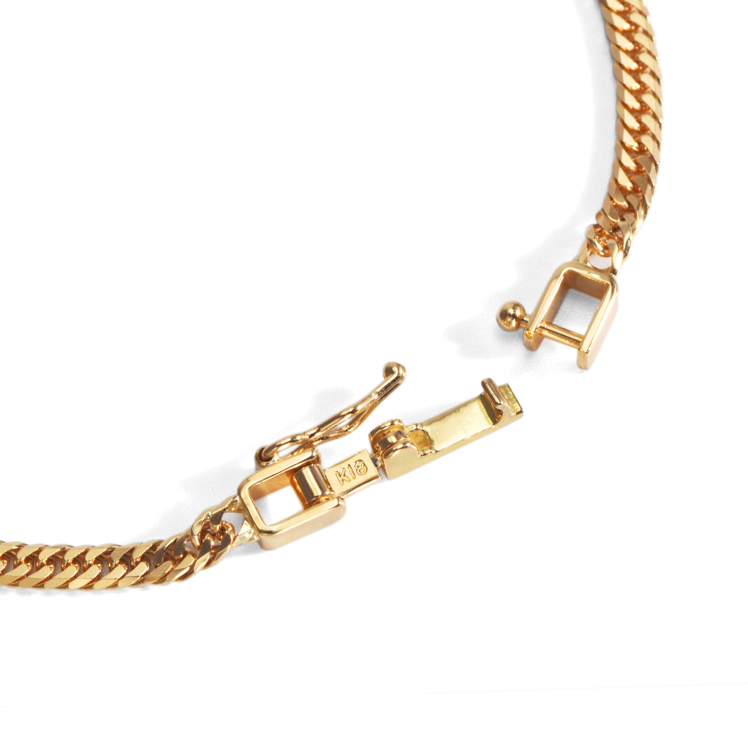 K18 18金 喜平アンクレット 6面ダブル 5g 23cm 2.4mm幅 中折れ | SPERANZA