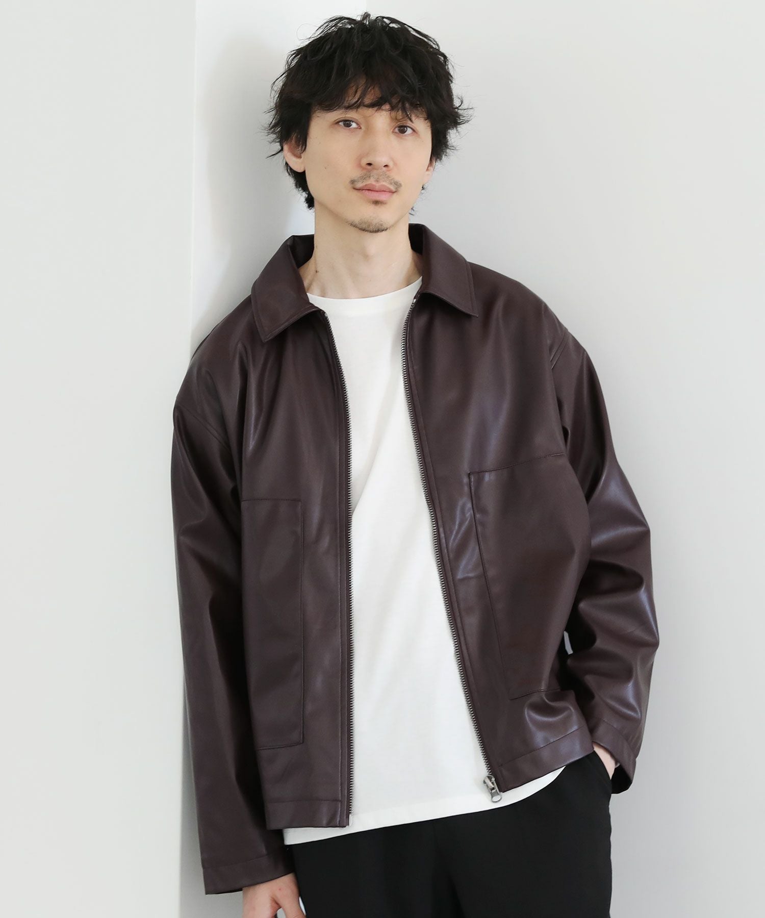 シンセティックレザージップアップブルゾン | 【公式】SPU スプ公式