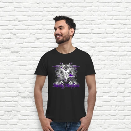 Unlucky morpheus black pentagram t-shirt | tostadora