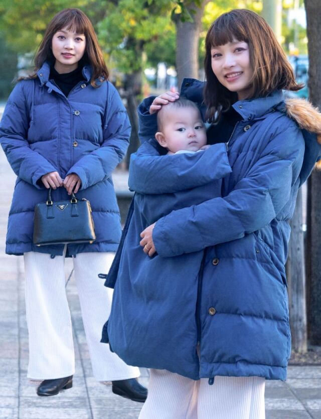 ファー付き モッズ風ダウン ママコート | スウィートマミー本店