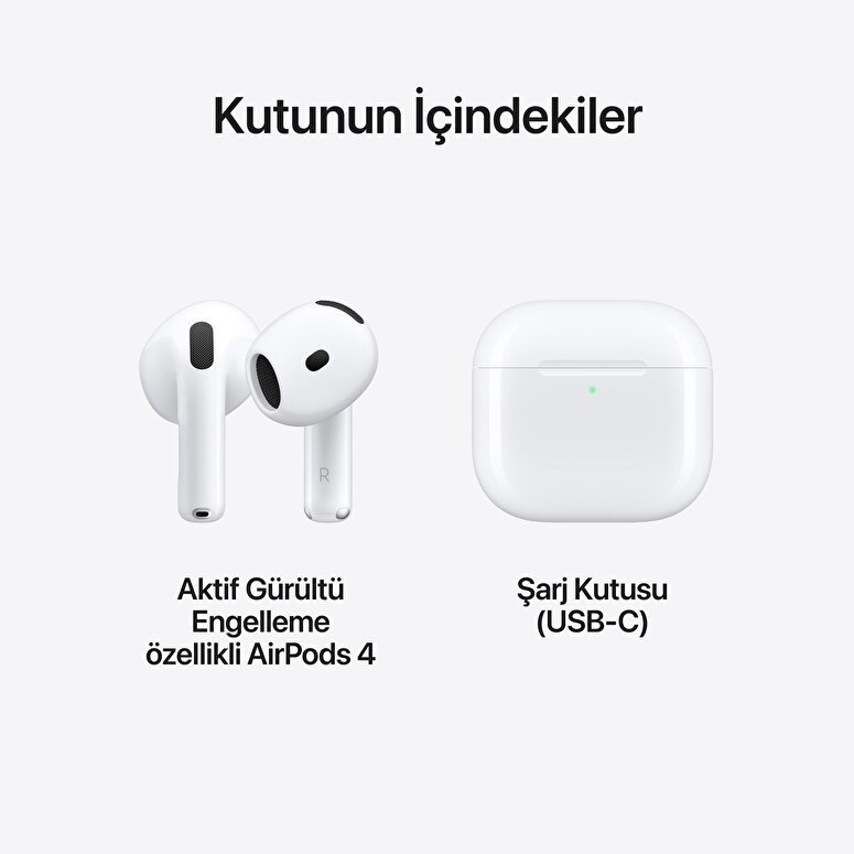 AirPods 4 Aktif Gürültü Engelleme Özellikli Kulaklık Fiyatı ve