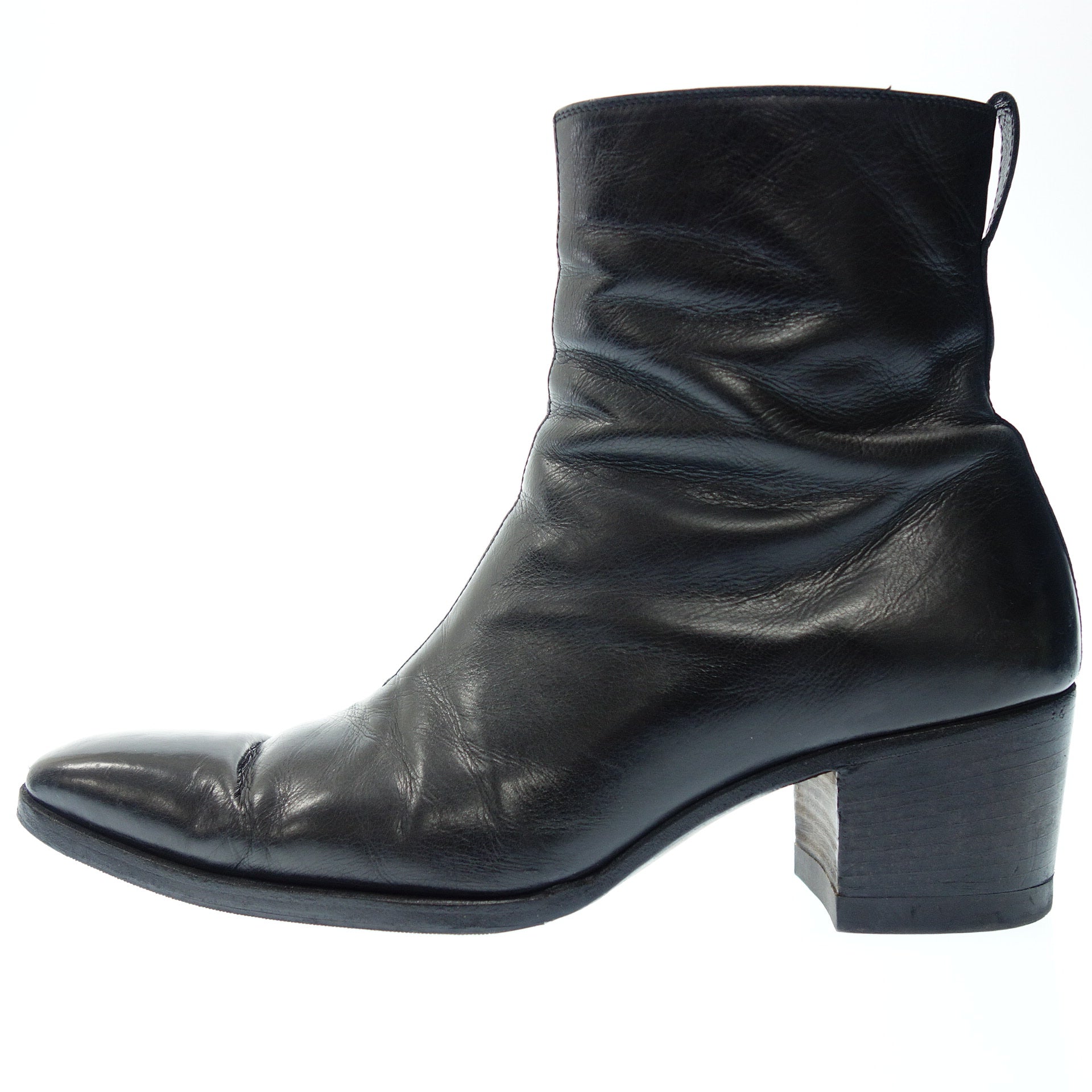 Yves Saint Laurent Side Zip Boots Johnny Men's 42 Black Saint