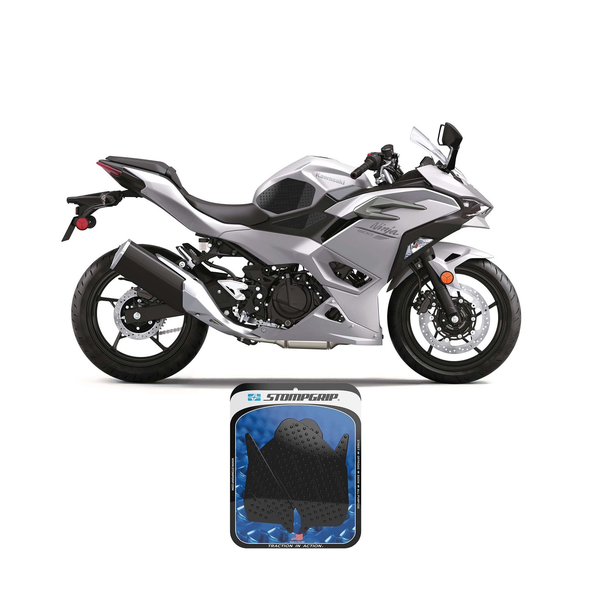 Stompgrip - Kawasaki Ninja 500 - 24-25 Tank Grips (0219)