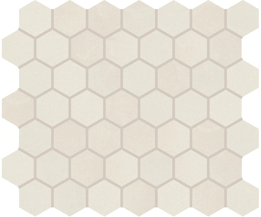 Marazzi Moroccan Concrete MC50 Off White Matte Ceramic Mosaic