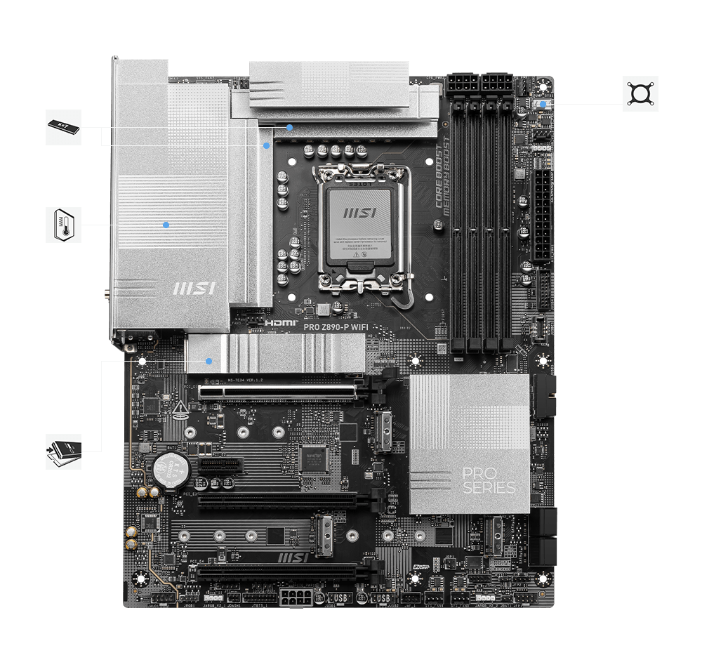 PRO Z890-P WIFI | PRO Series Motherboards｜Best Motherboard for AI