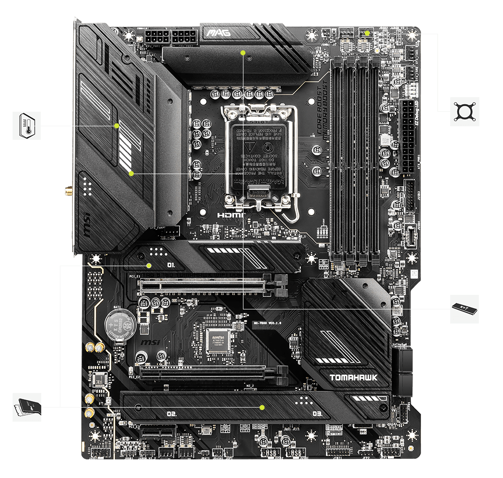 MAG B760 TOMAHAWK WIFI DDR4
