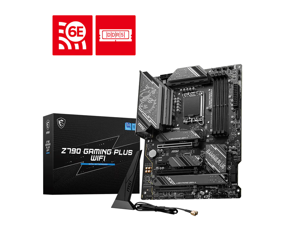 MSI Z790 GAMING PLUS WIFI, ATX - Intel 13th/12th Gen - 14 Phases