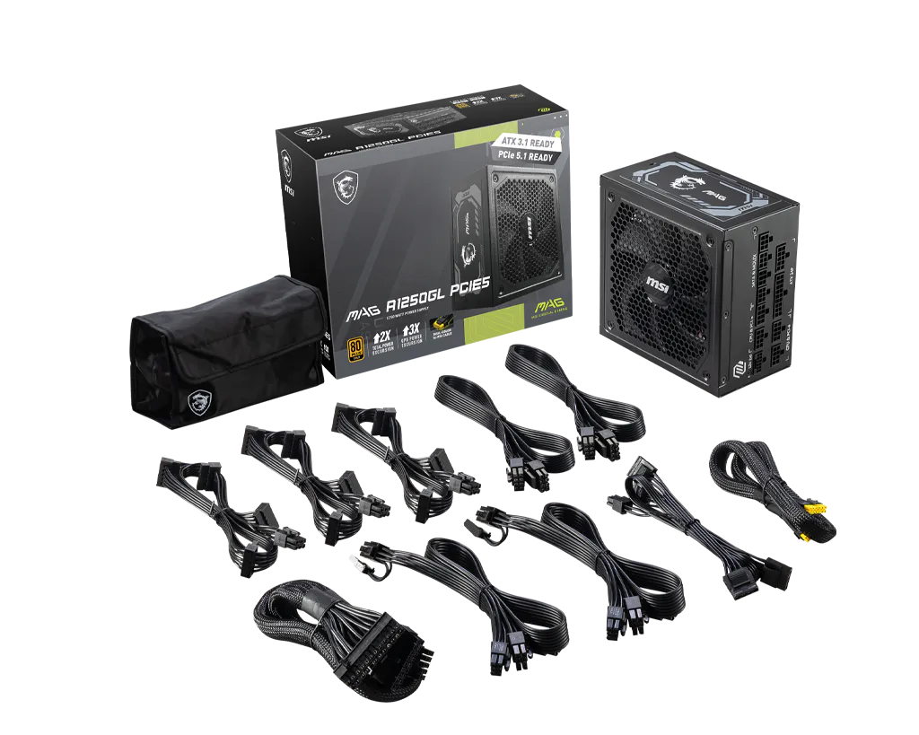 MAG A1250GL PCIE5 | Power Supply | Overflow With Power