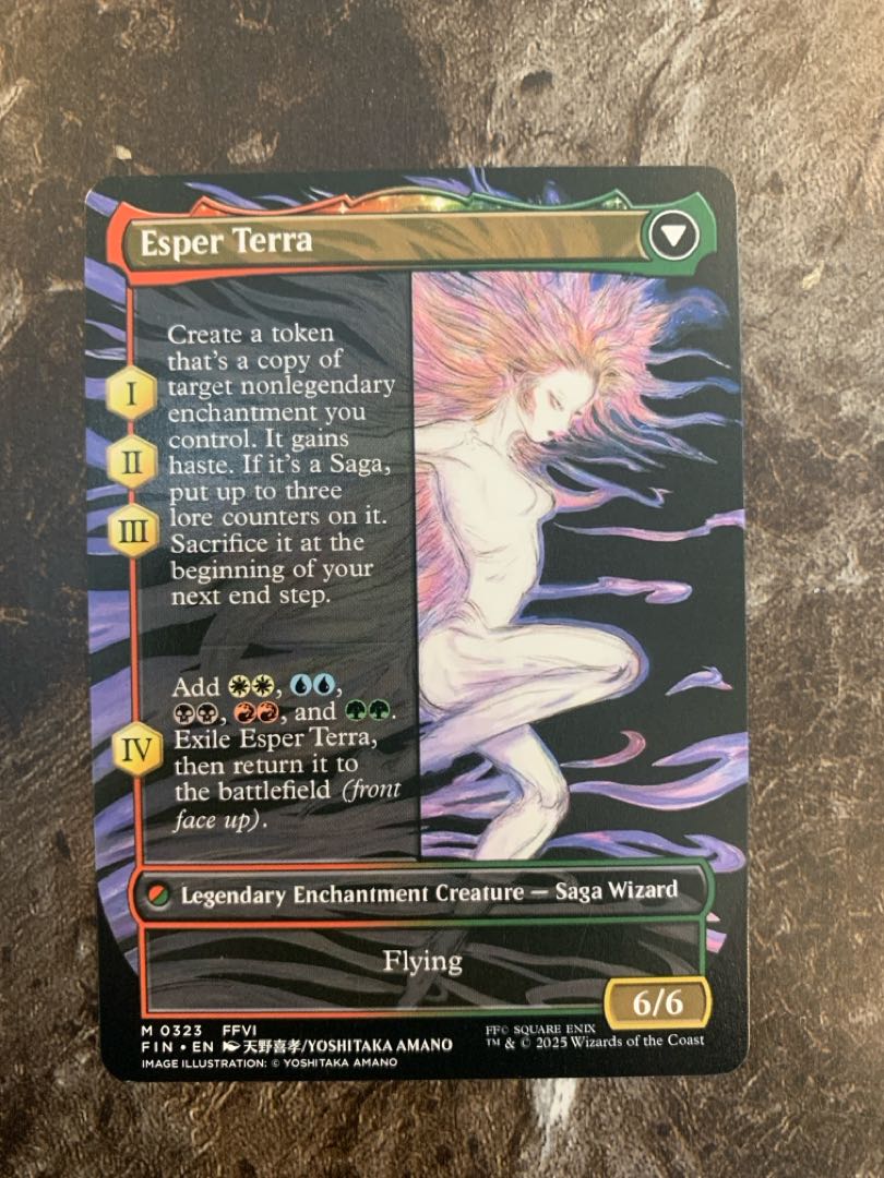 PSA10】 MTG 魔導戦士、ティナ ボーダーレス Foil FF 天野喜孝 魔導