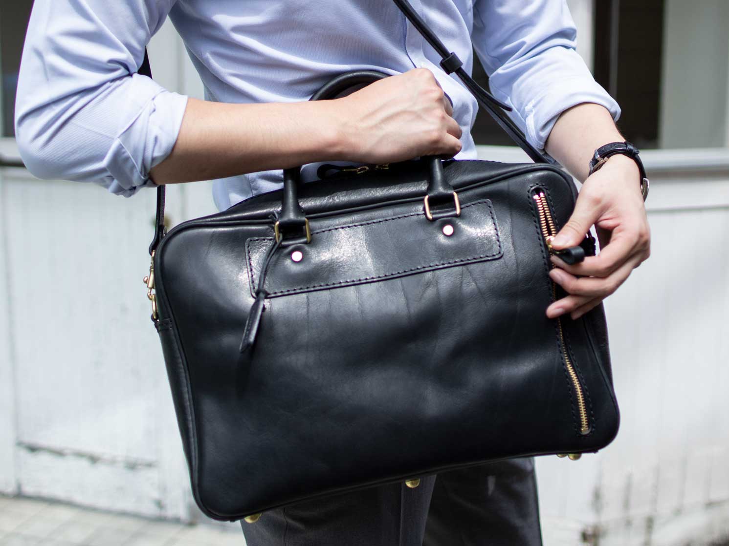 内縫いビジネスバッグ |analogico（アナロジコ）