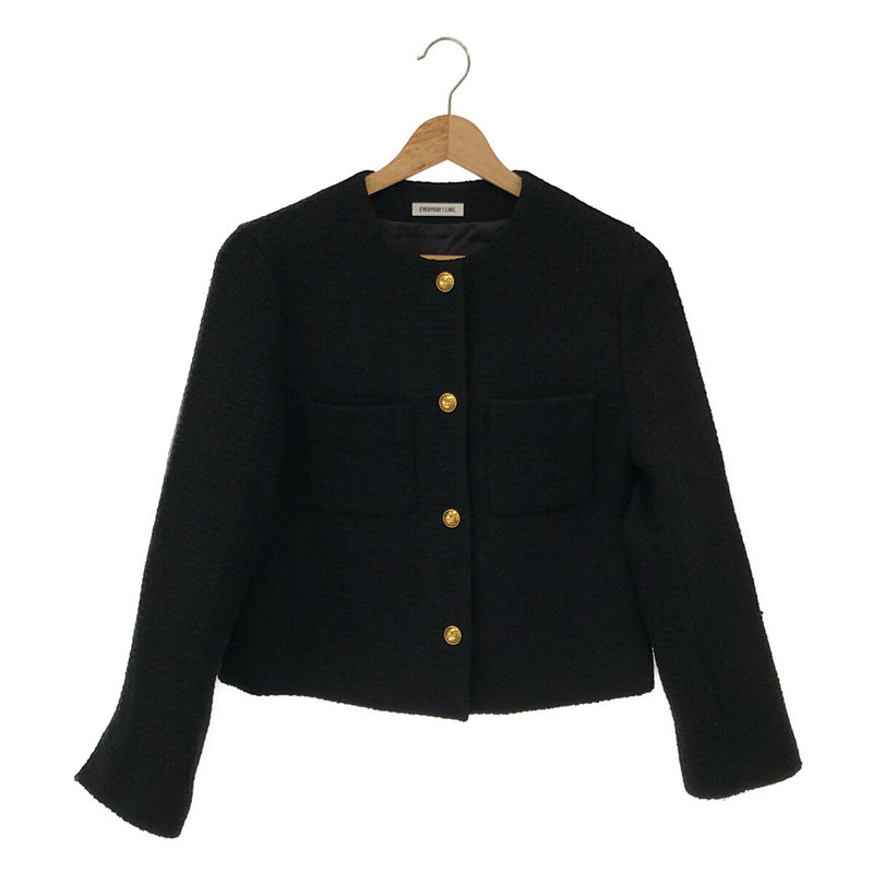 EVERYDAY I LIKE. Tweed Blazer / 総裏地 金ボタン ツイード ブレザー