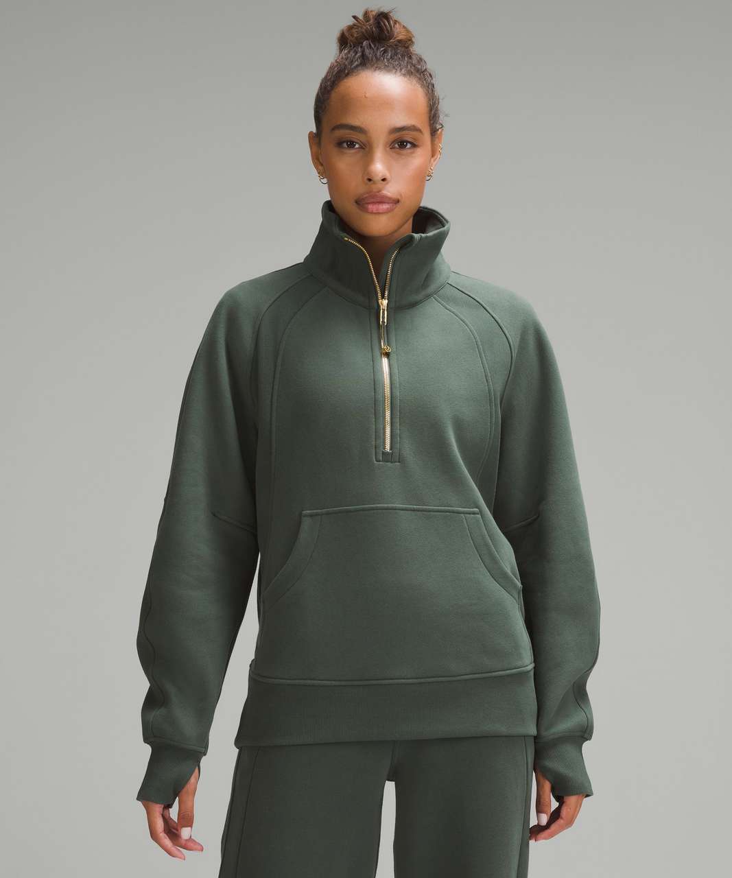 Lululemon Scuba Oversized Funnel-Neck Half Zip *Long - Dark Forest