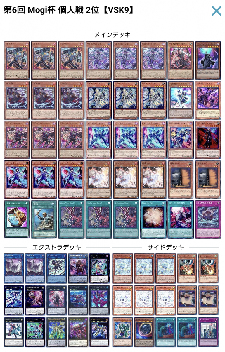 遊戯王OCG】第6回 Mogi杯 個人戦の大会結果と環境考察【大会結果