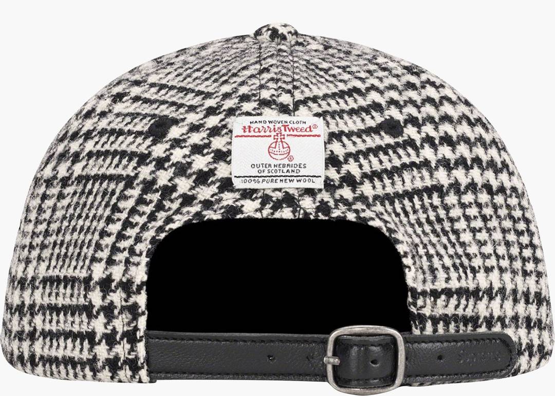 Supreme Harris Tweed Classic Logo 6-Panel Black Multi | Hype Clothinga