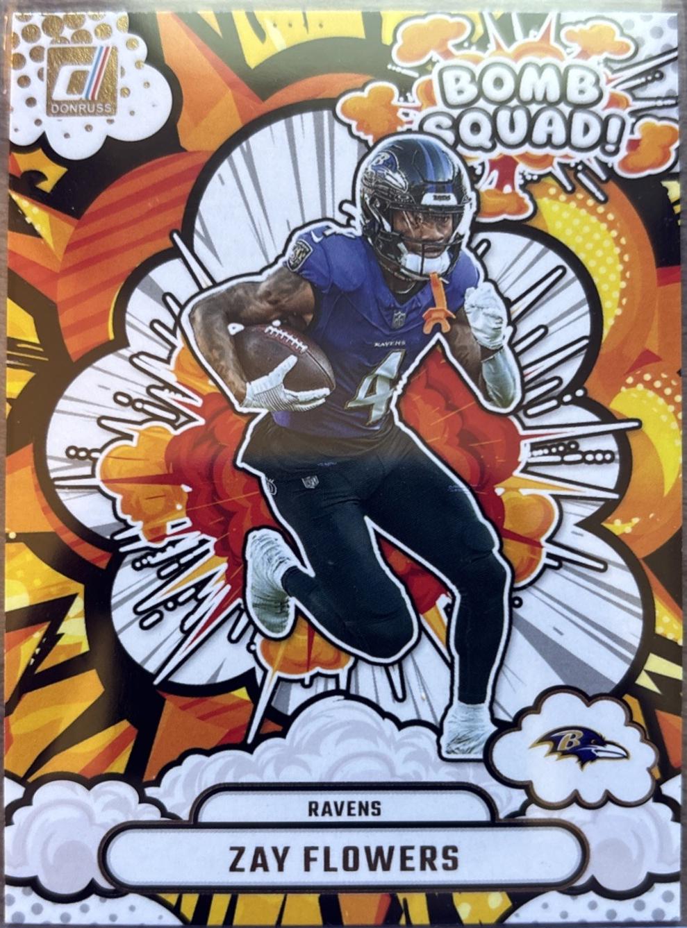 Zay Flowers #BS-ZFS Prices | 2025 Panini Donruss Bomb Squad