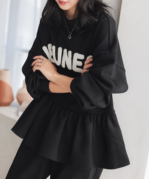 さがらロゴペプラムダイバートップス [C7282] - レディース