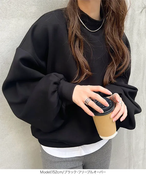 フーディorモックネックプルオーバーダイバートップス [C7344