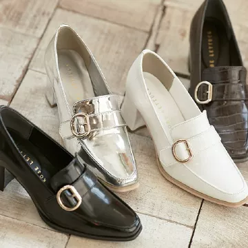 セミスクエアヒールローファー [I2018] - レディースファッション通販