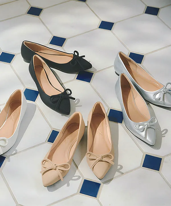 リボンフラットパンプス [I2608] - レディースファッション通販 神戸