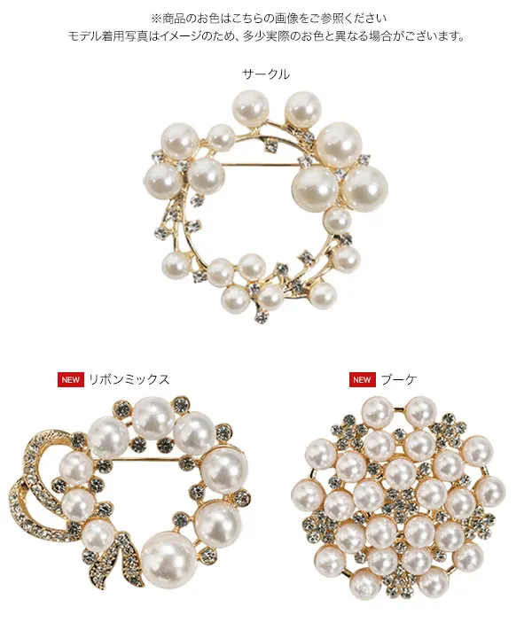 パールモチーフブローチ [J1132] - レディースファッション通販 神戸